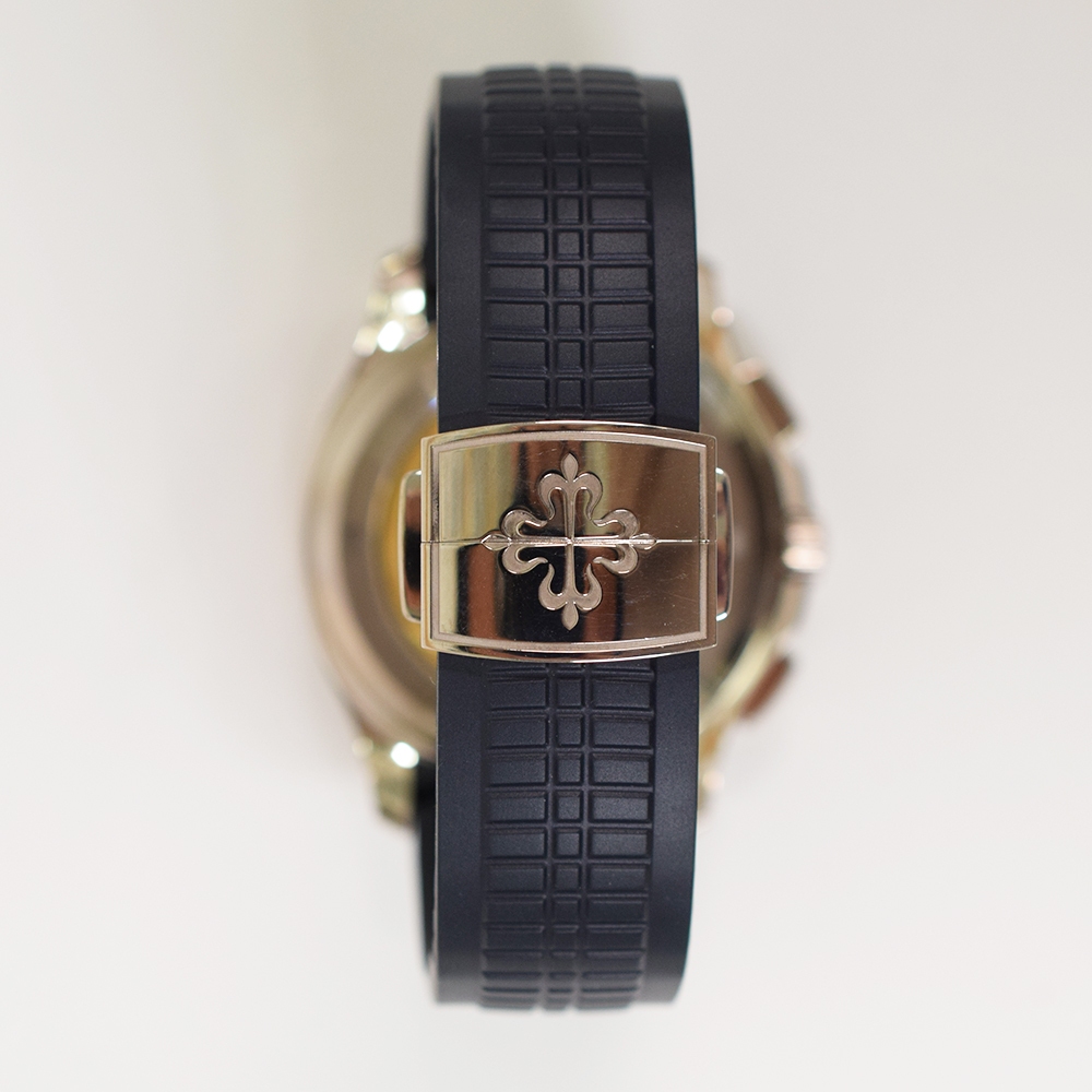 Patek Philippe Aquanaut Chronograph White Gold Blue Arabic Dial 5968G-001