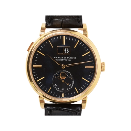 A. Lange & Söhne Saxonia Moonphase Rose Gold Black Stick Dial 384.031