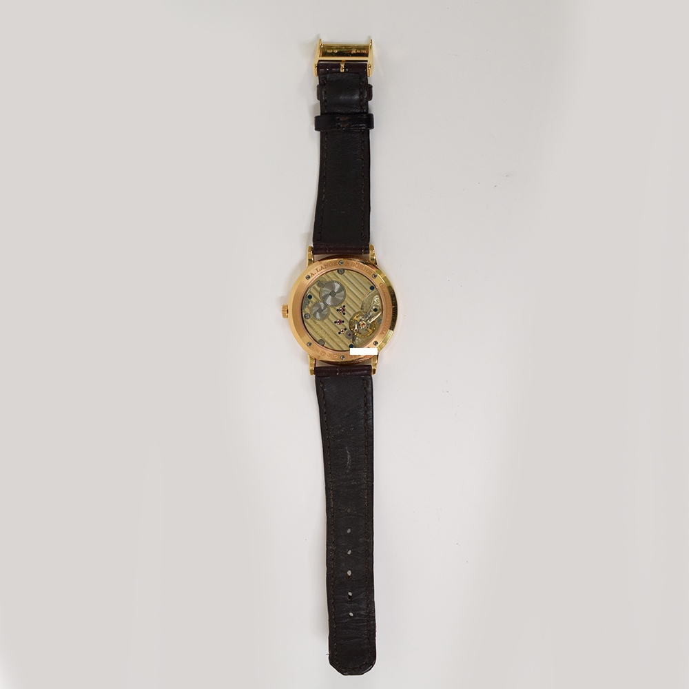 A. Lange & Söhne Saxonia Thin Rose Gold Silver Stick Dial 201.033