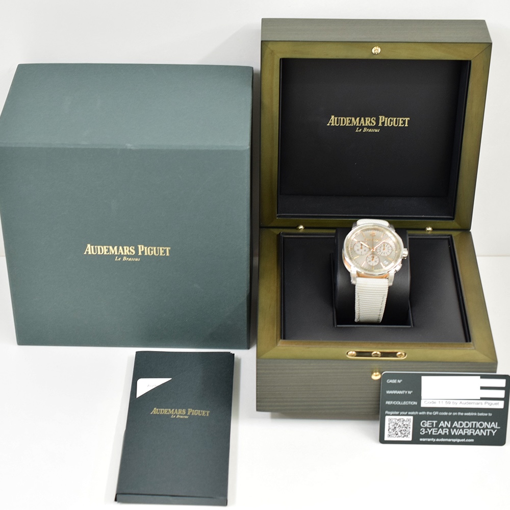 Audemars Piguet Code 11.59 Chronograph 41mm Rose Gold and White Gold Silver Dial 26393CR.OO.A008KB.01
