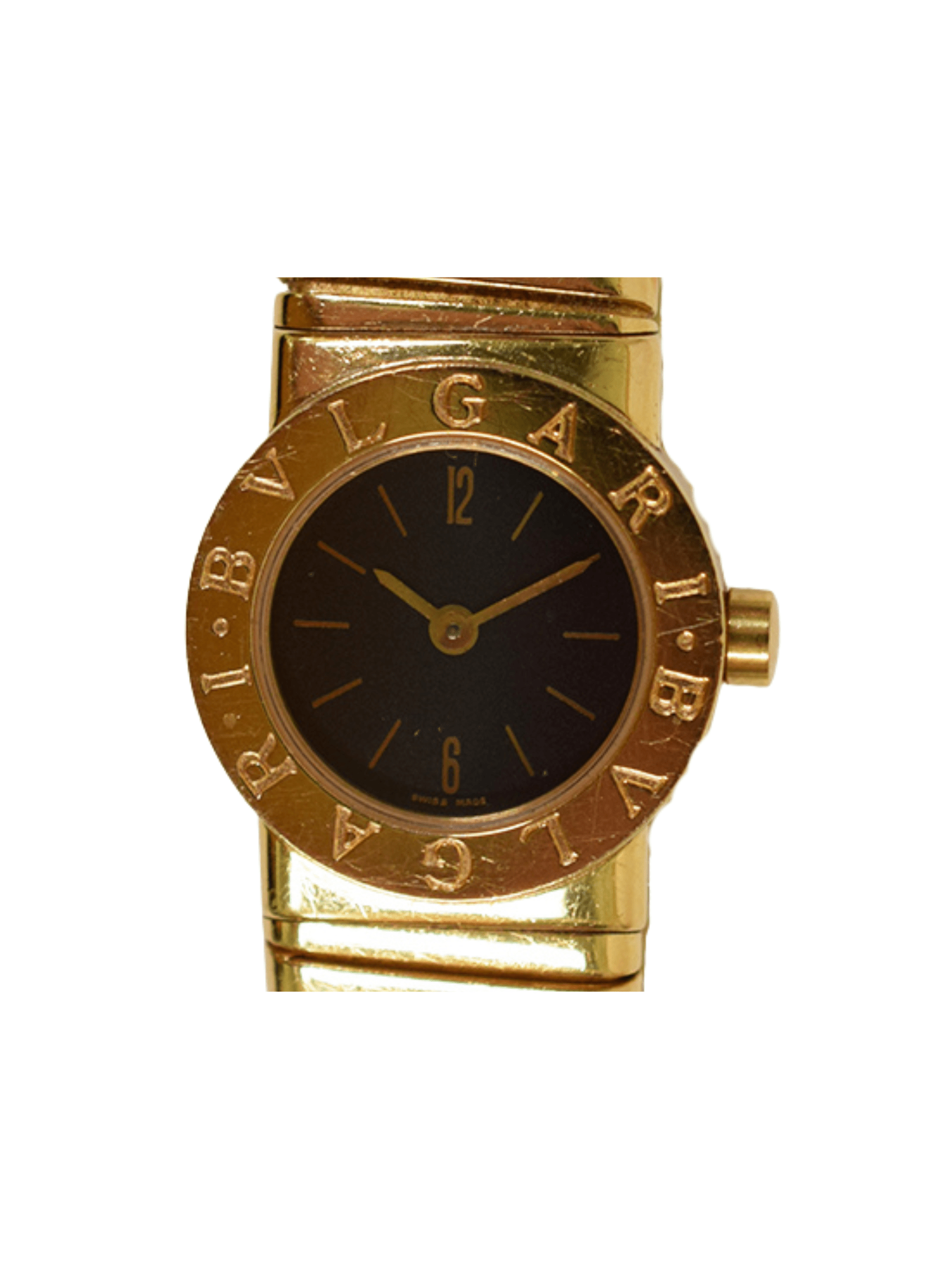 Bvlgari Tubogas Yellow Gold Black Dial BB192T