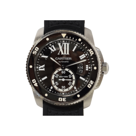 Cartier Calibre De Cartier Diver Stainless Steel Black Roman Dial W7100056