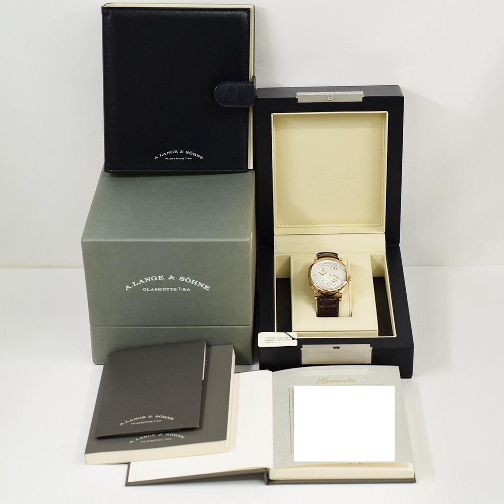 A. Lange & Söhne Lange 1 Time Zone Rose Gold White Roman Dial 116.032