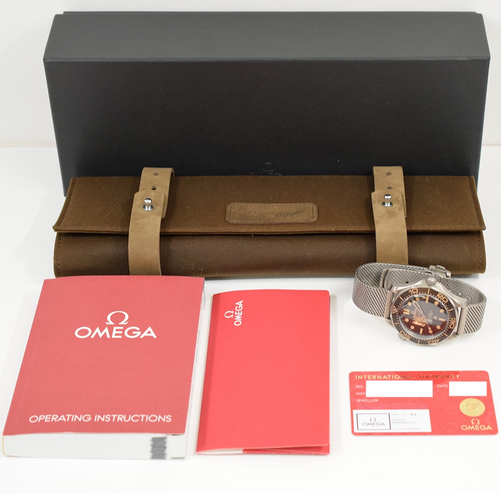 Omega Seamaster Diver 300 M 007 Titanium Brown Bezel Black Dial 210.90.42.20.01.001