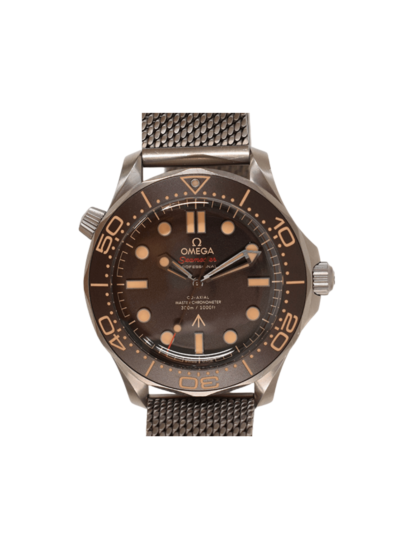 Omega Seamaster Diver 300 M 007 Titanium Brown Bezel Black Dial 210.90.42.20.01.001
