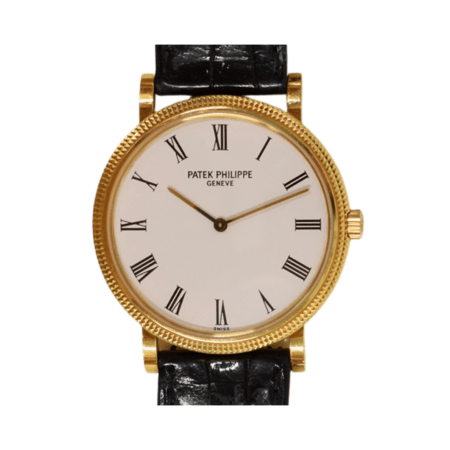 Patek Philippe Calatrava Yellow Gold White Roman Dial 5120J-001