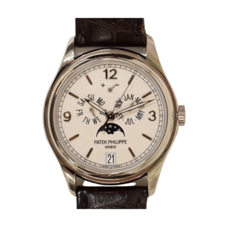 Patek Philippe Calatrava Annual Calendar White Gold Ivory Arabic Dial 5146G-001