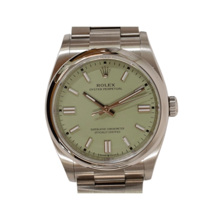 Rolex Oyster Perpetual Stainless Steel Pistachio Dial 126000