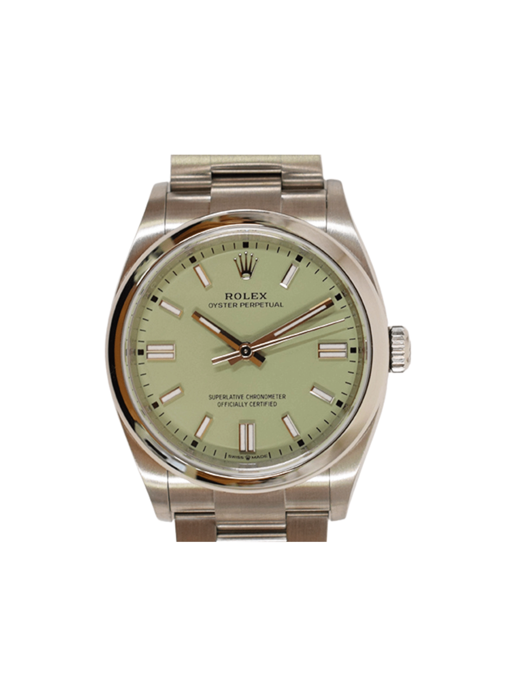 Rolex Oyster Perpetual Stainless Steel Pistachio Dial 126000