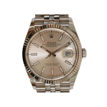 Rolex Datejust 36 Stainless Steel and White Gold Silver Dial 126234