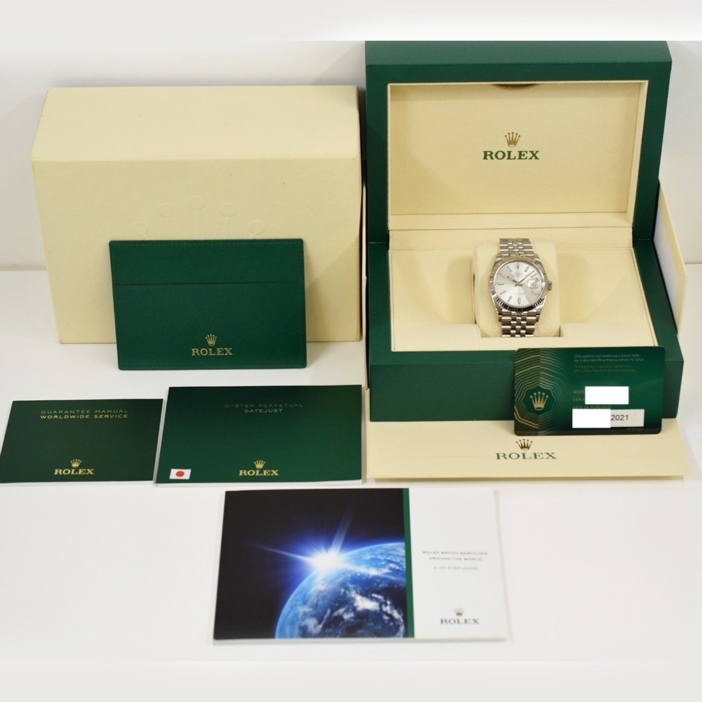 Rolex Datejust 36 Stainless Steel and White Gold Silver Dial 126234