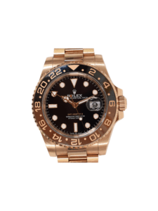 Rolex GMT-Master II Rose Gold "Root Beer" Black Dial 126715CHNR