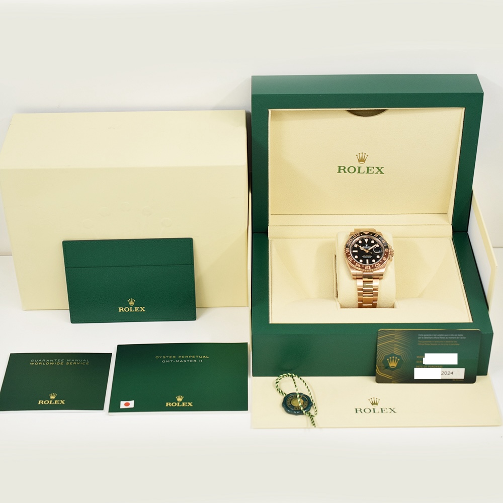 Rolex GMT-Master II Rose Gold "Root Beer" Black Dial 126715CHNR