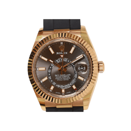 Rolex Sky-Dweller Rubber Strap Rose Gold 326235
