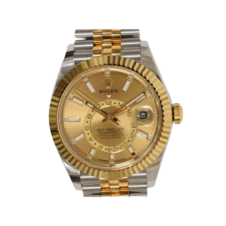 Rolex Sky-Dweller Stainless Steel and Yellow Gold Champagne Dial 336933