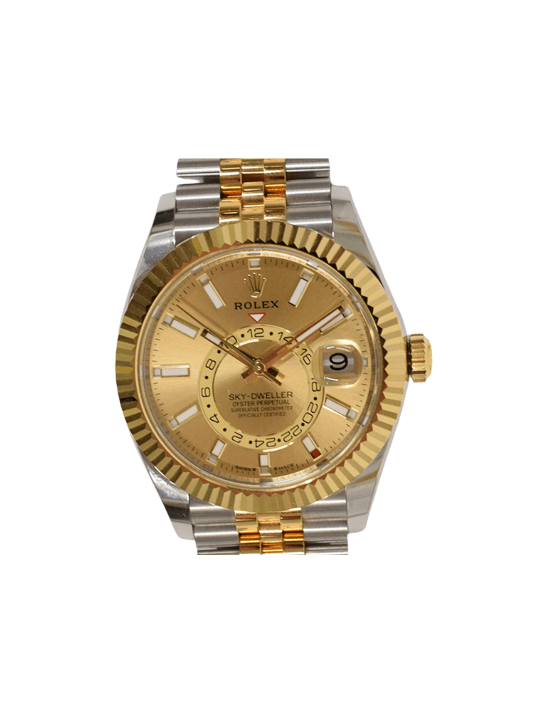 Rolex Sky-Dweller Stainless Steel and Yellow Gold Champagne Dial 336933