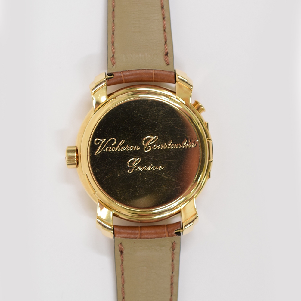Vacheron Constantin Malte Dual Time Yellow Gold Silver Arabic Dial 42005/000J-8901