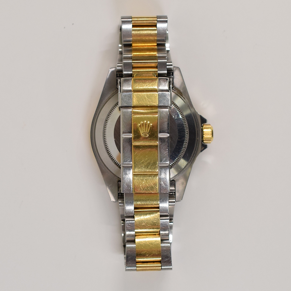 Rolex Submariner Date Stainless Steel and Yellow Gold Silver Diamond Dial 16613SG