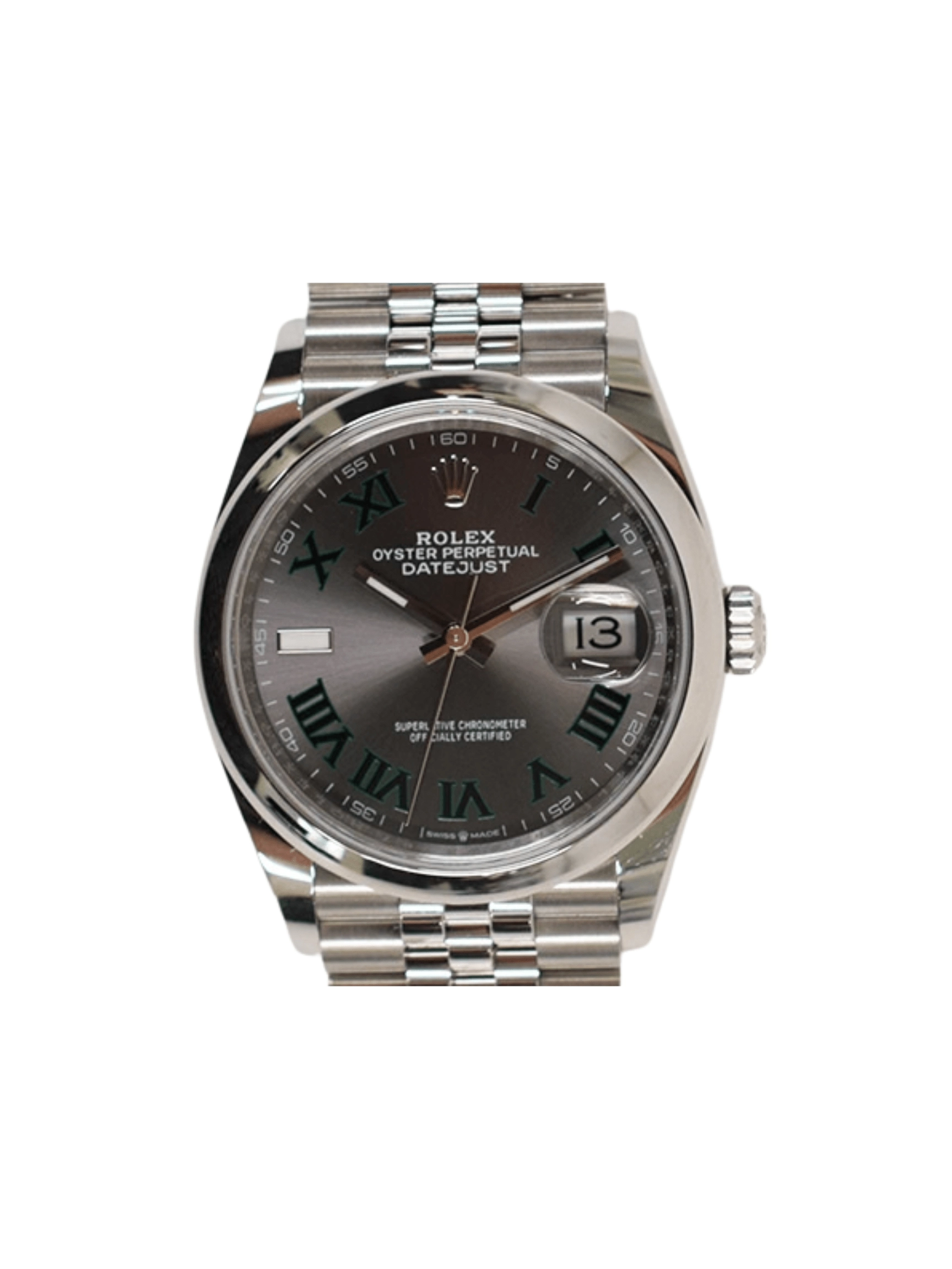 Rolex Datejust 36 Steel Stainless Wimbledon Roman Dial 126200