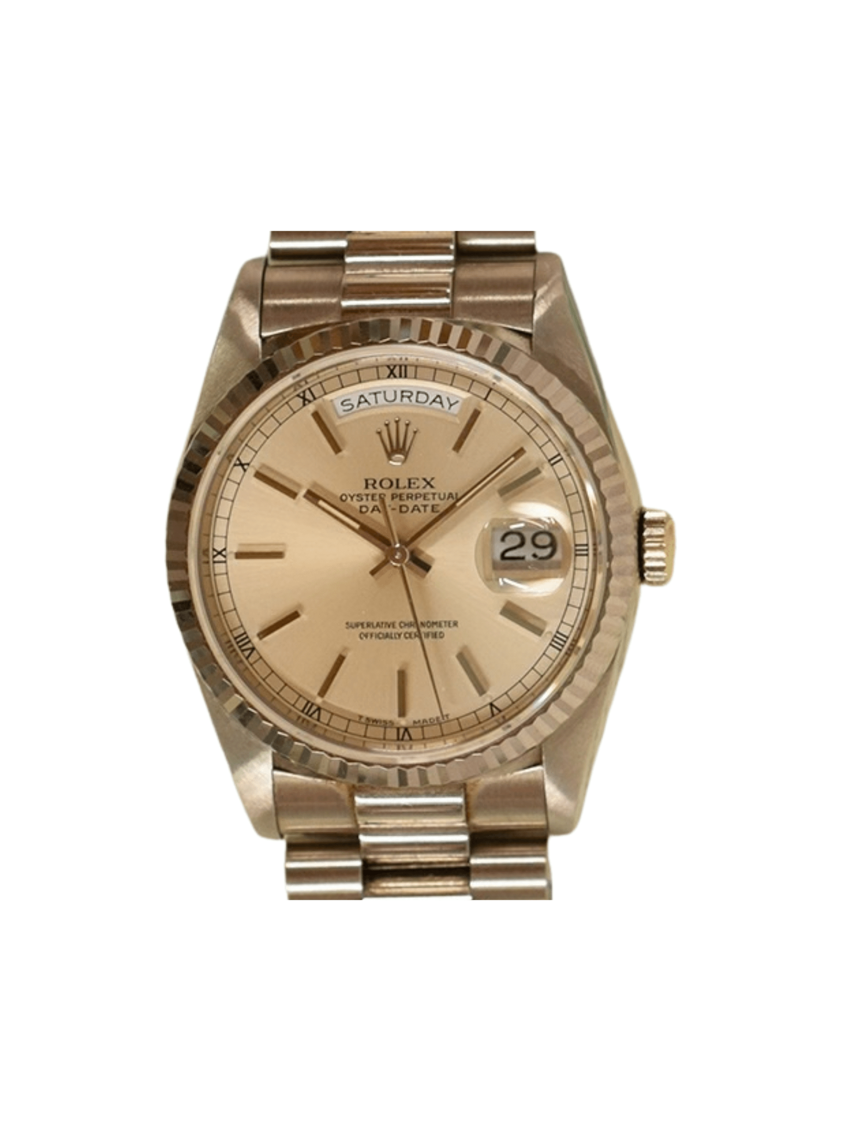 Rolex Day-Date 36 White Gold Silver Stick Dial 18239