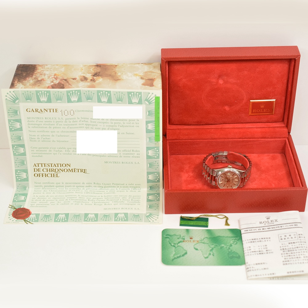 Rolex Day-Date 36 White Gold Silver Stick Dial 18239