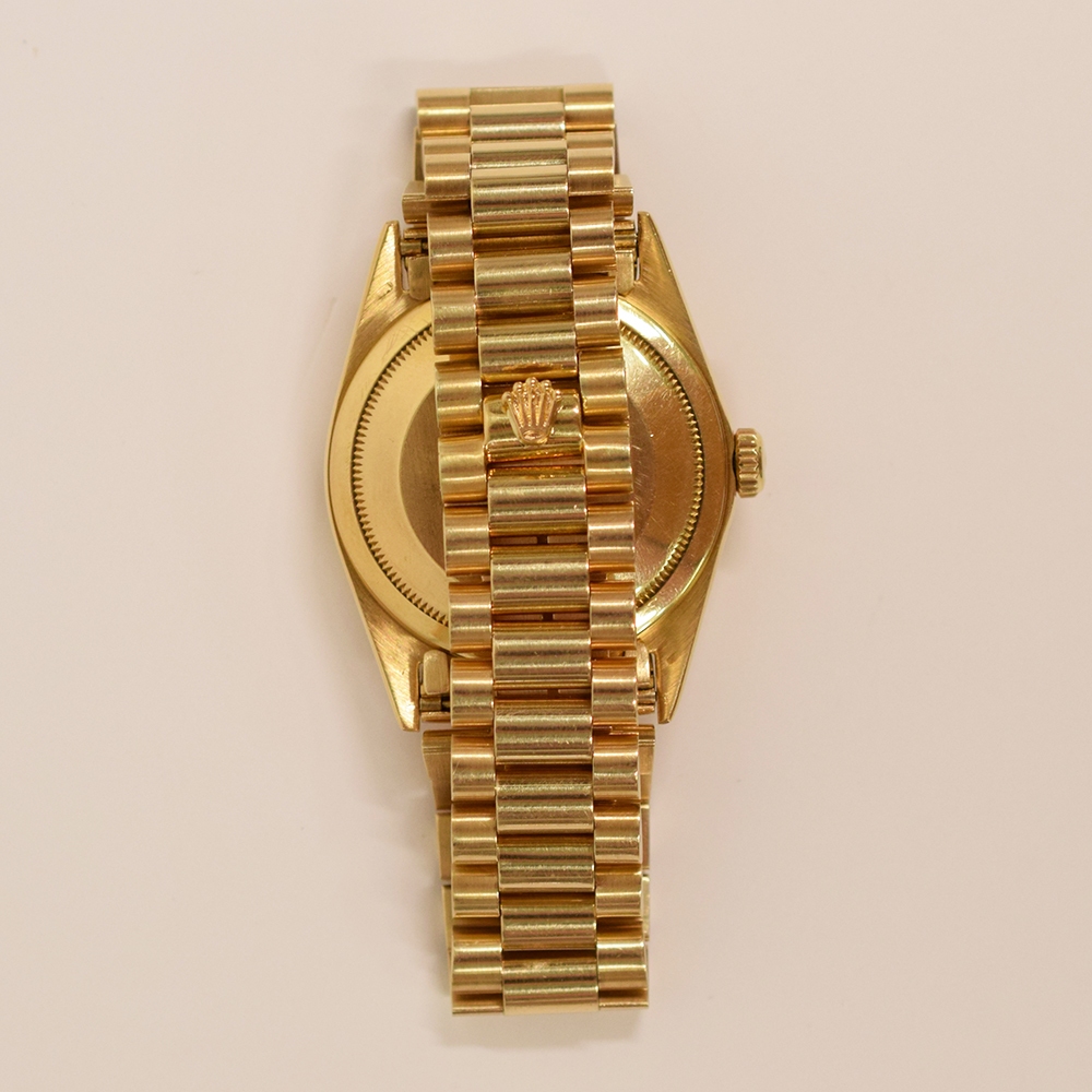 Rolex Day-Date 36 Yellow Gold Black Diamond Dial 18238A