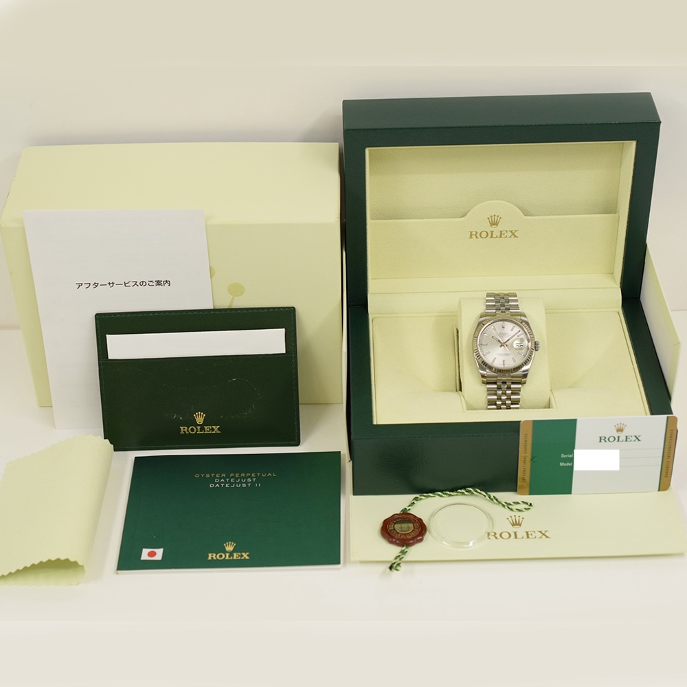 Rolex Datejust 36 Stainless Steel and White Gold Silver Dial 116234