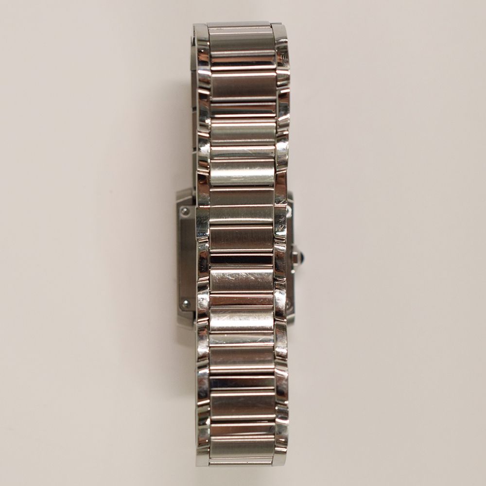 Cartier Tank Française Stainless Steel Silver Roman Dial WSTA0065
