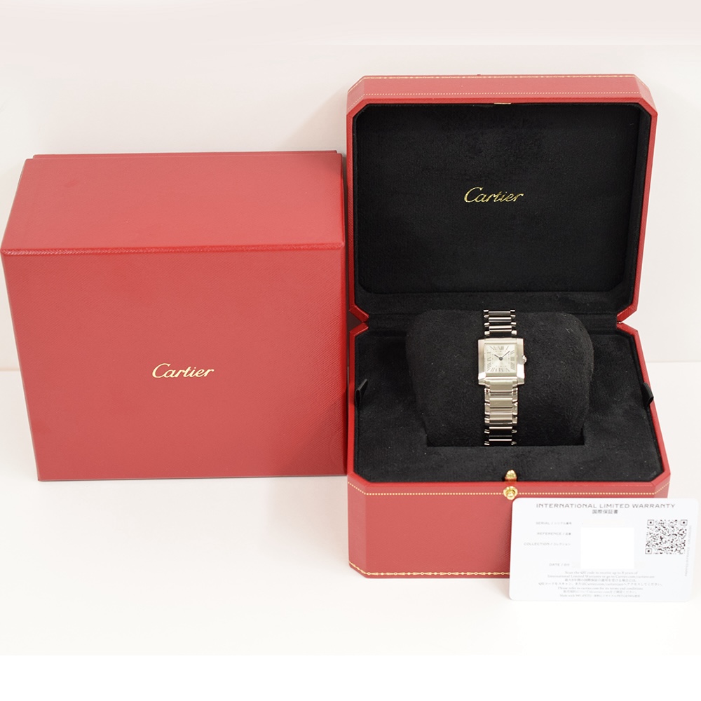 Cartier Tank Française Stainless Steel Silver Roman Dial WSTA0065