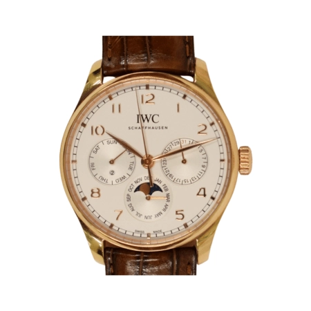 IWC Portugieser Perpetual Calendar 42 mm Rose Gold Silver Arabic Dial IW344202