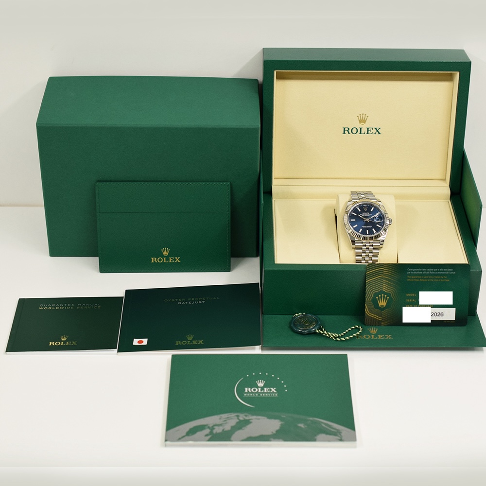 Rolex Datejust 41 Stainless Steel and White Gold Blue Dial 126334