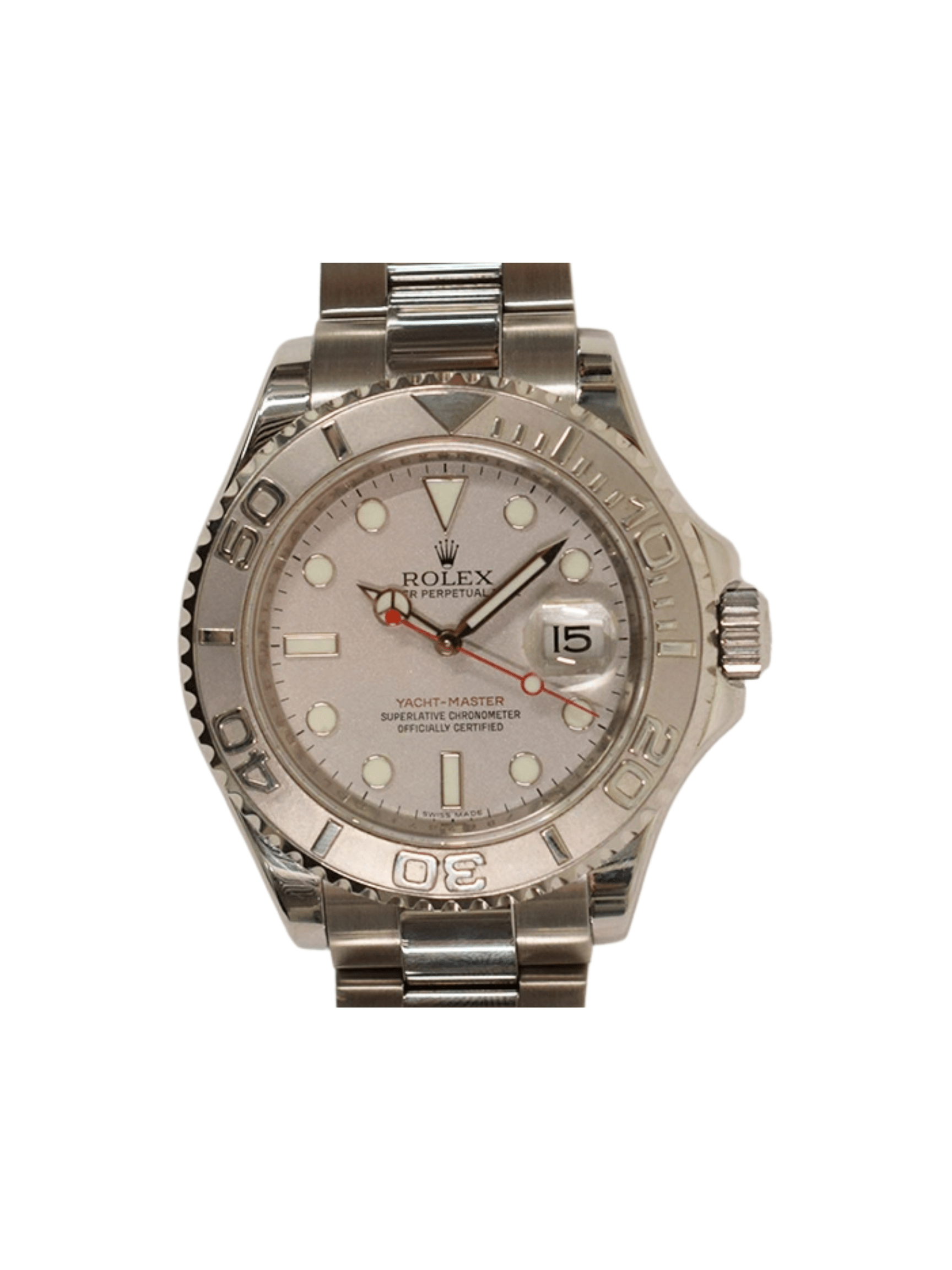 Rolex Yacht-Master 40 Stainless Steel Platinum Dial 16622