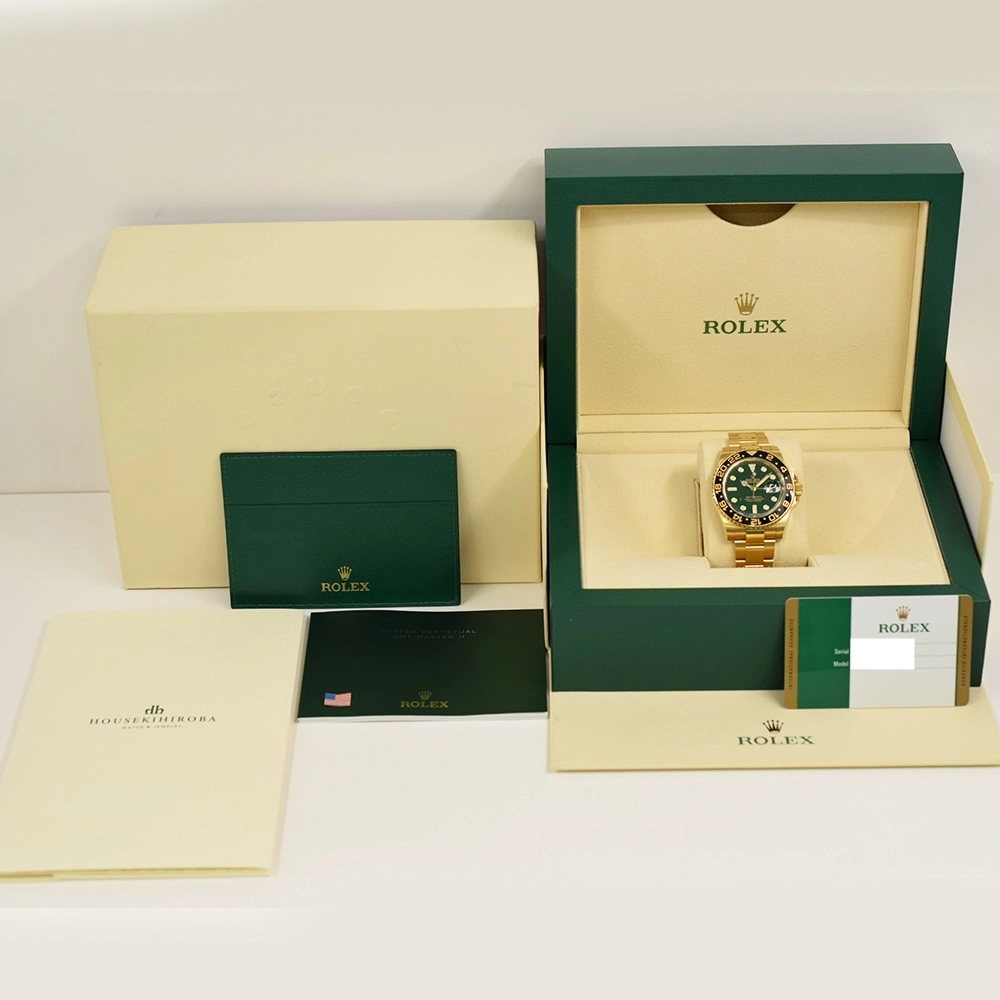 Rolex GMT-Master II Yellow Gold Green Dial 116718LN