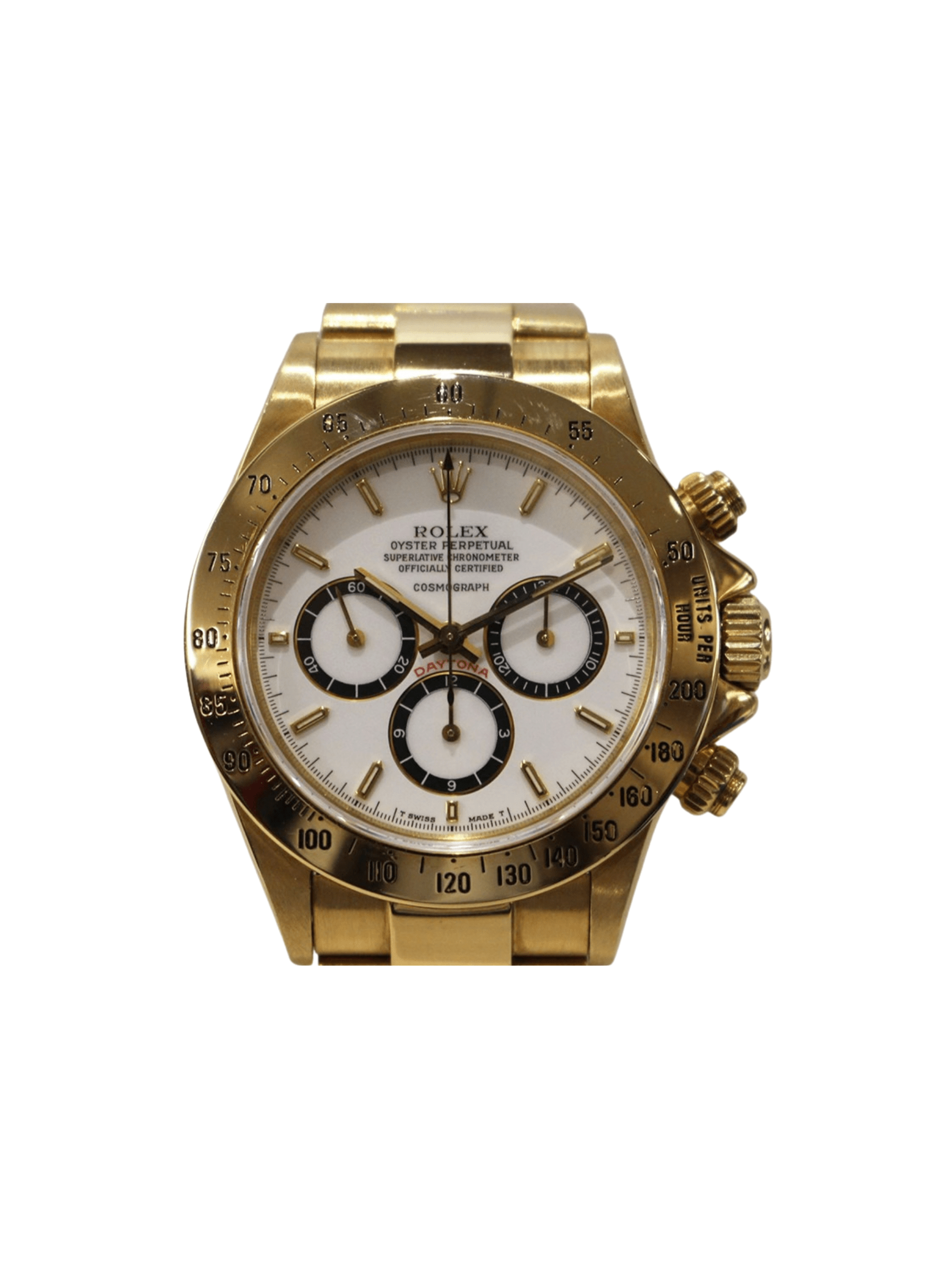 Rolex Daytona "Zenith Movement" Yellow Gold Floating Porcelain Dial 16528