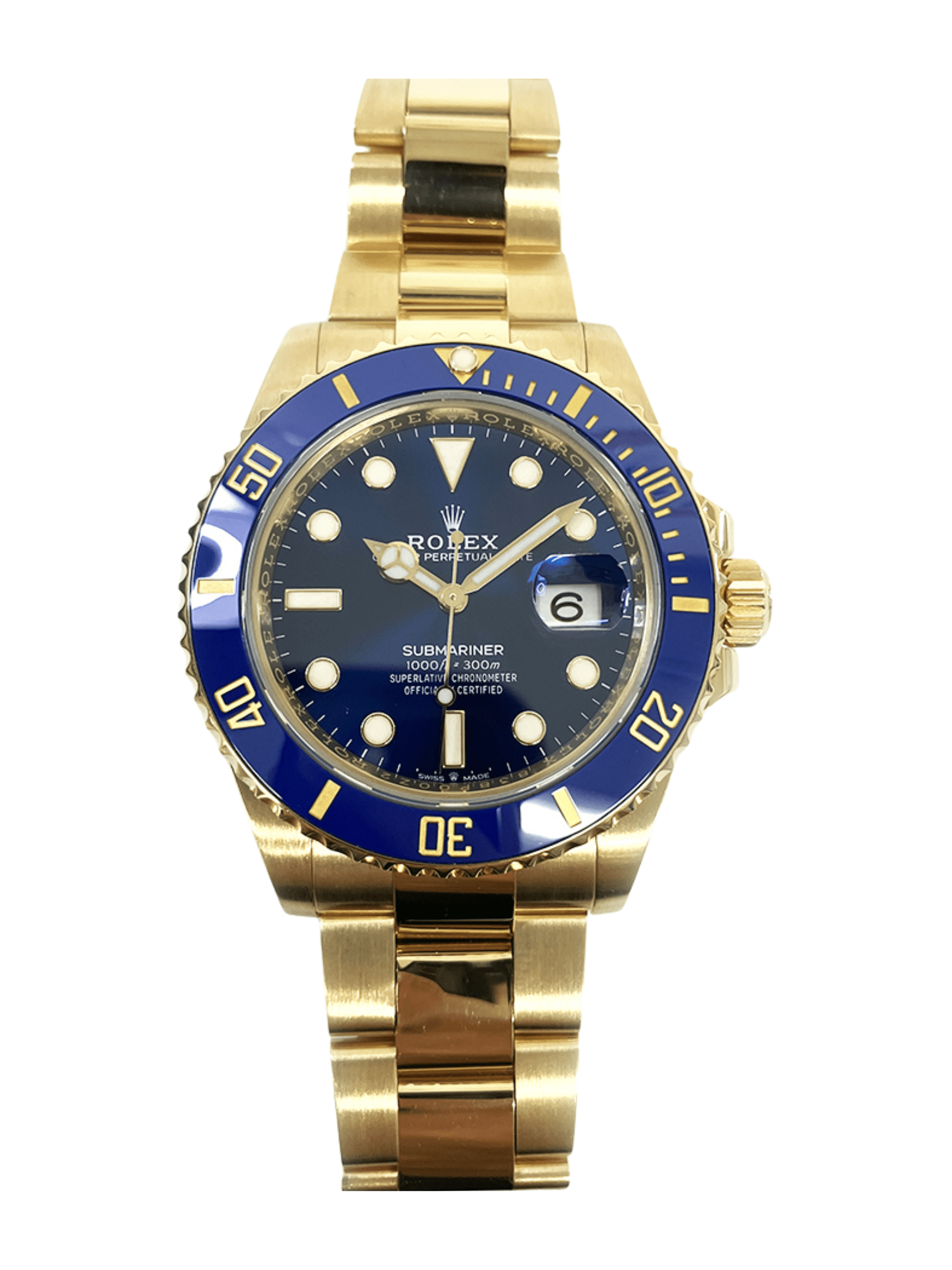Rolex Submariner Date Yellow Gold Blue Dial 126618LB Bracelet