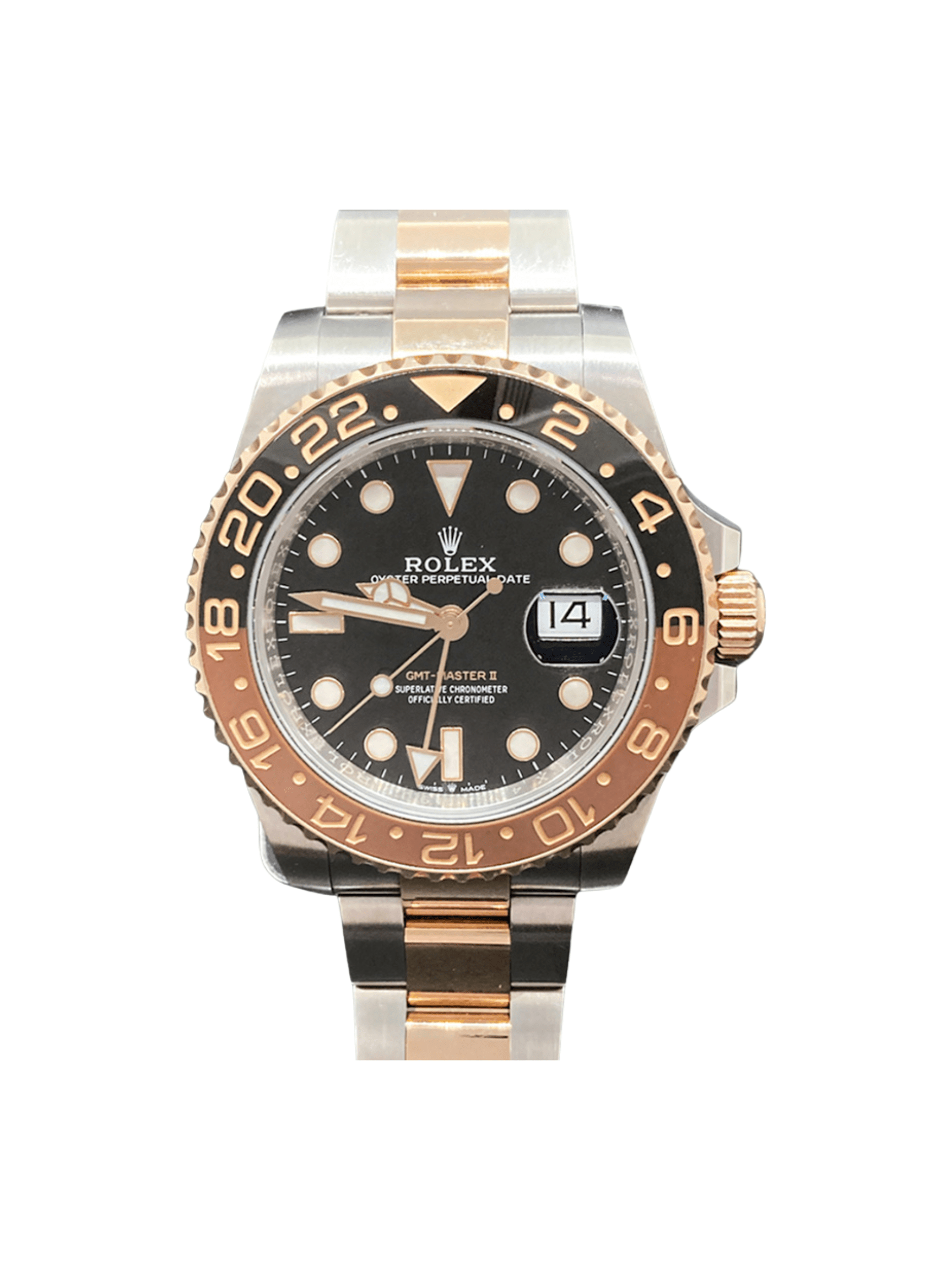 Rolex GMT-Master II Steel Rose Gold Root Beer Dial 126711CHNR Bracelet