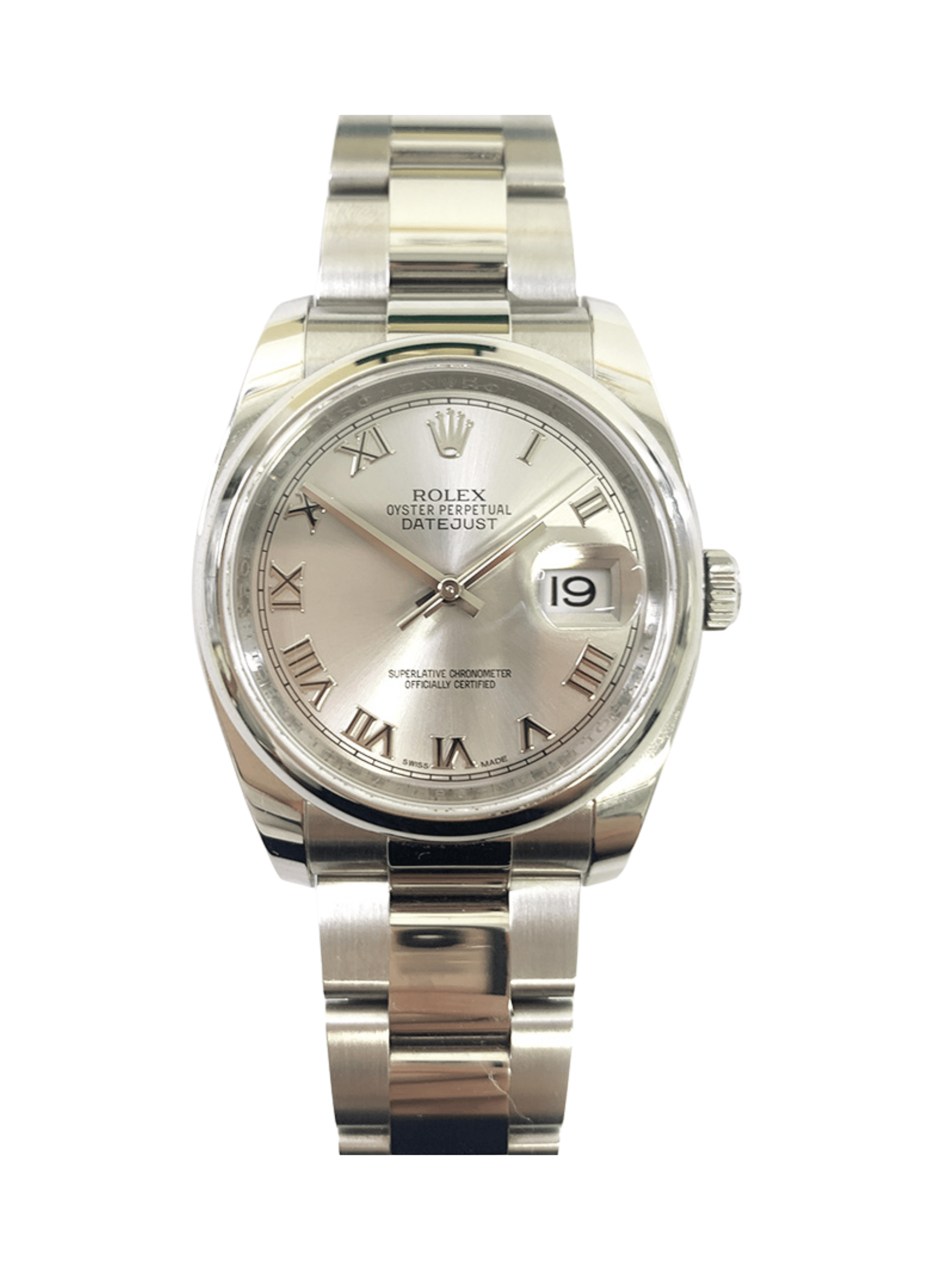 Rolex Datejust 36 Silver Roman Dial 116200