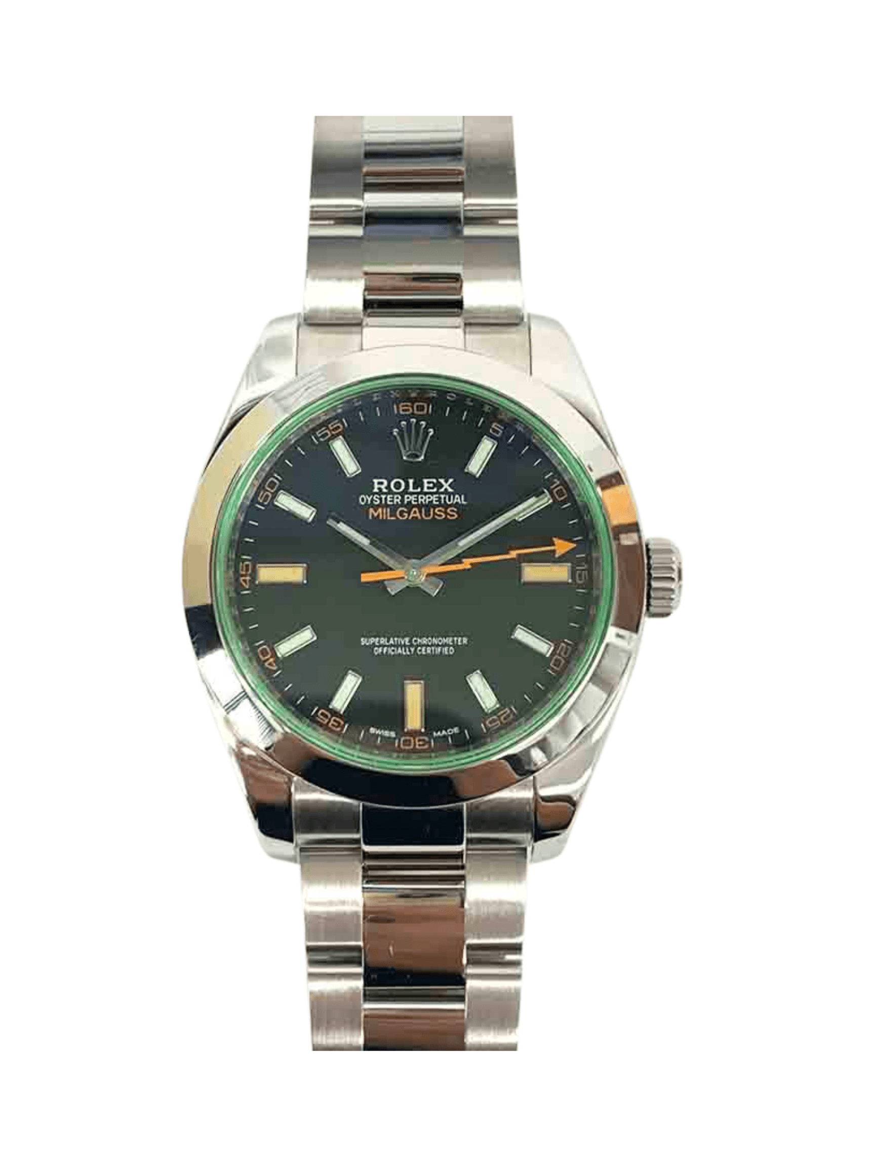 Rolex Milgauss Black Dial Green Crystal 116400GV