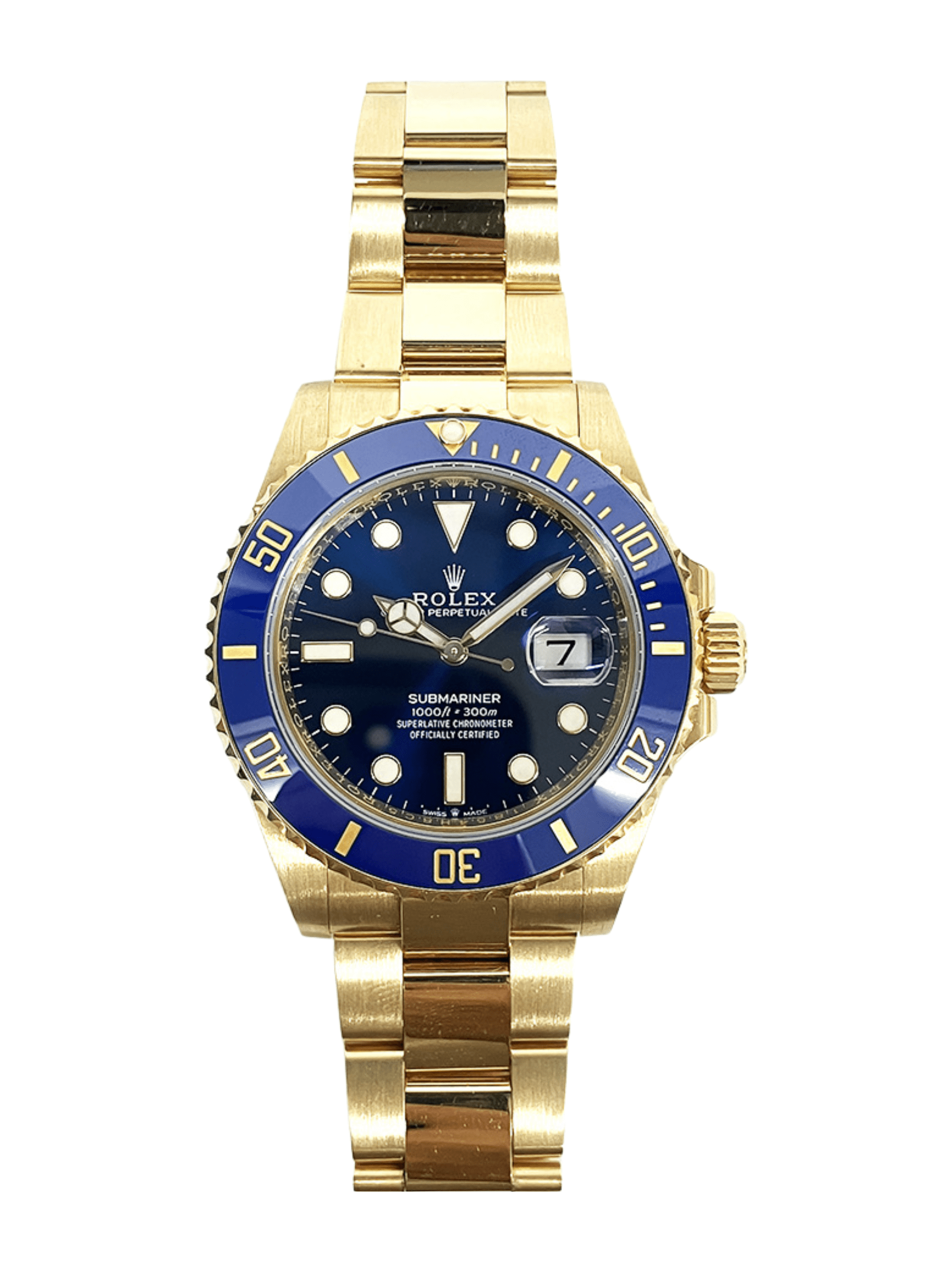 Rolex Submariner Date Yellow Gold Blue Dial 126618LB Bracelet