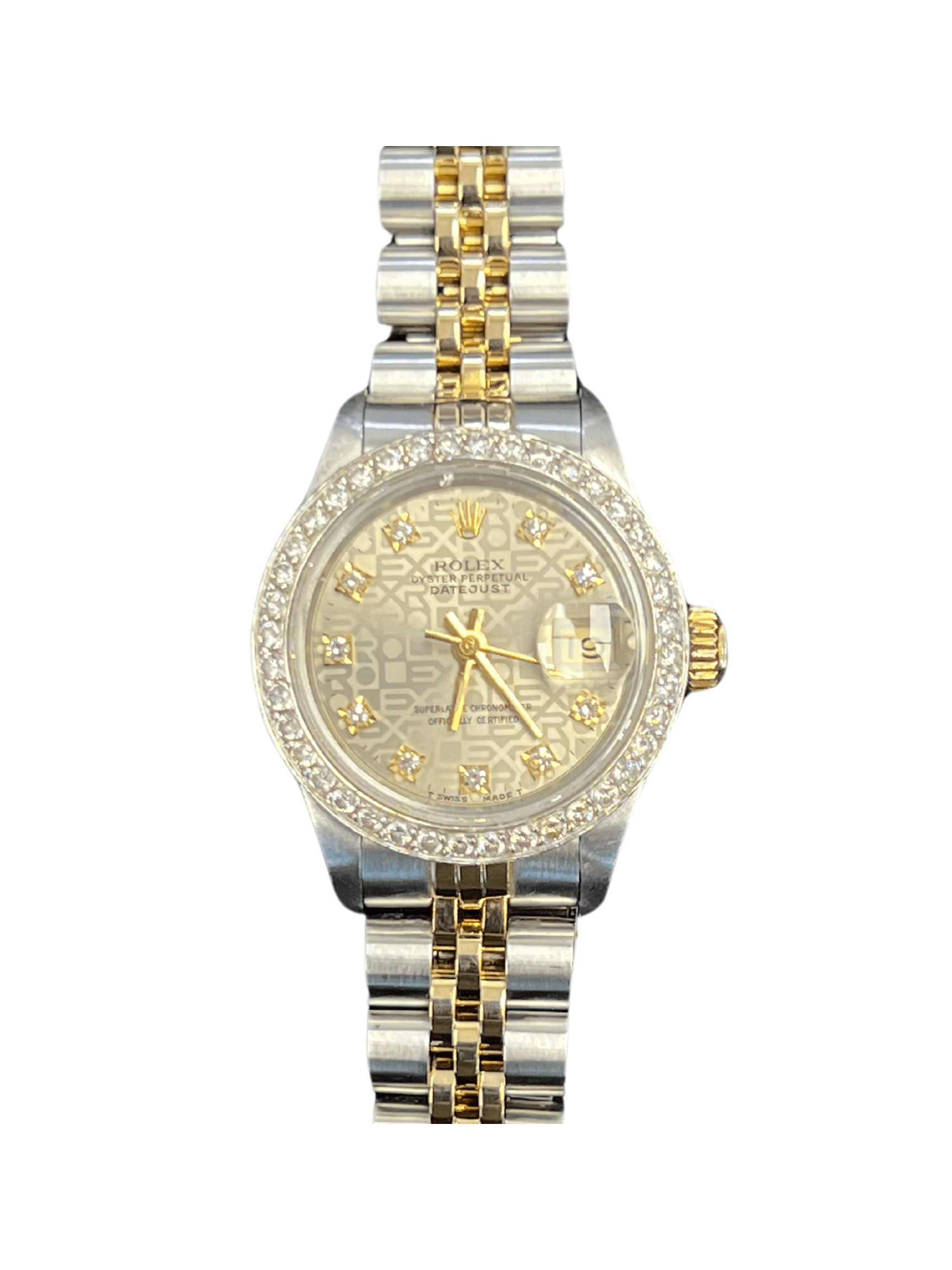 Rolex Lady Datejust Jubilee Anniversary Diamond Dial Steel Yellow Gold 69173