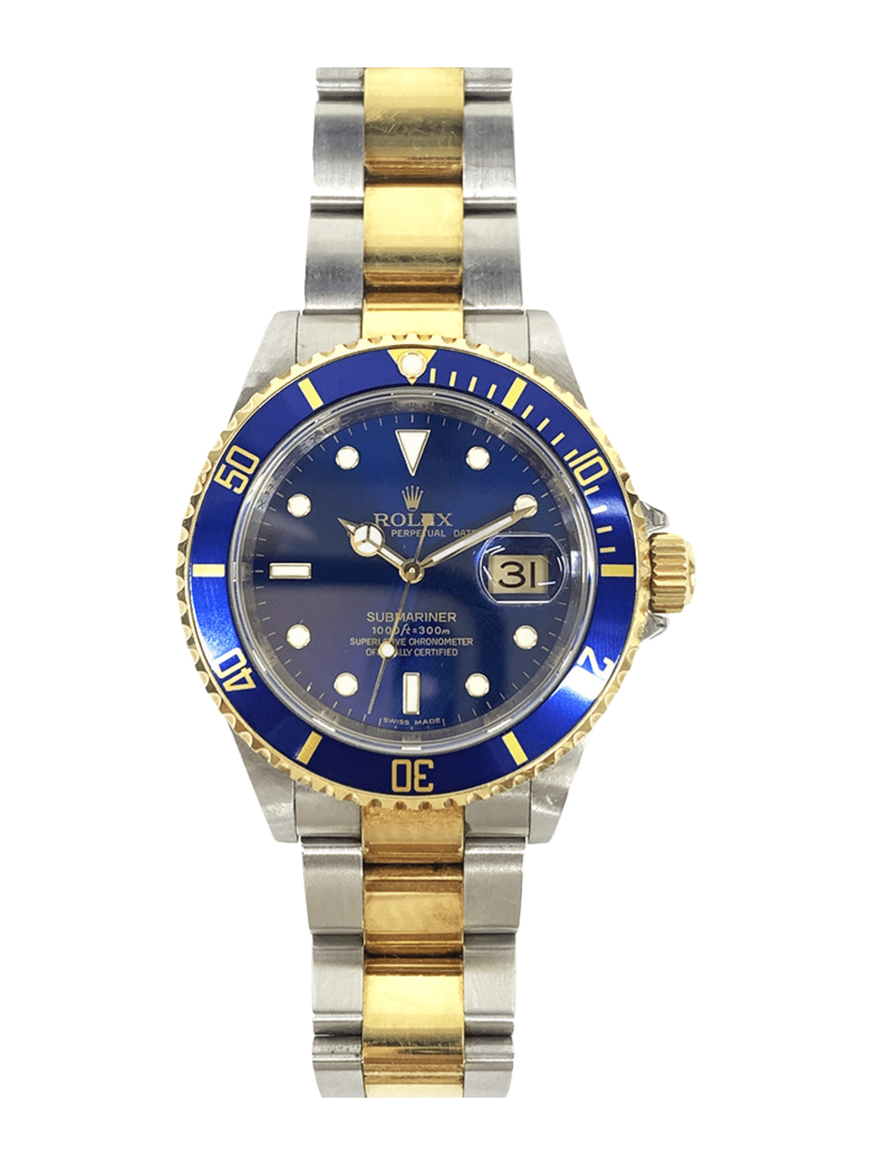Rolex Submariner Date Gold/Steel Blue Dial 16613LB Bracelet