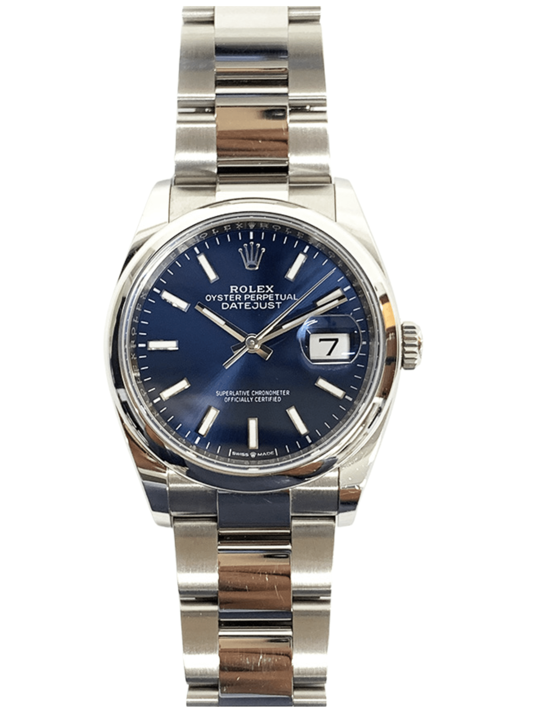 Rolex Datejust 36 Stainless Steel Blue Dial 126200 Bracelet