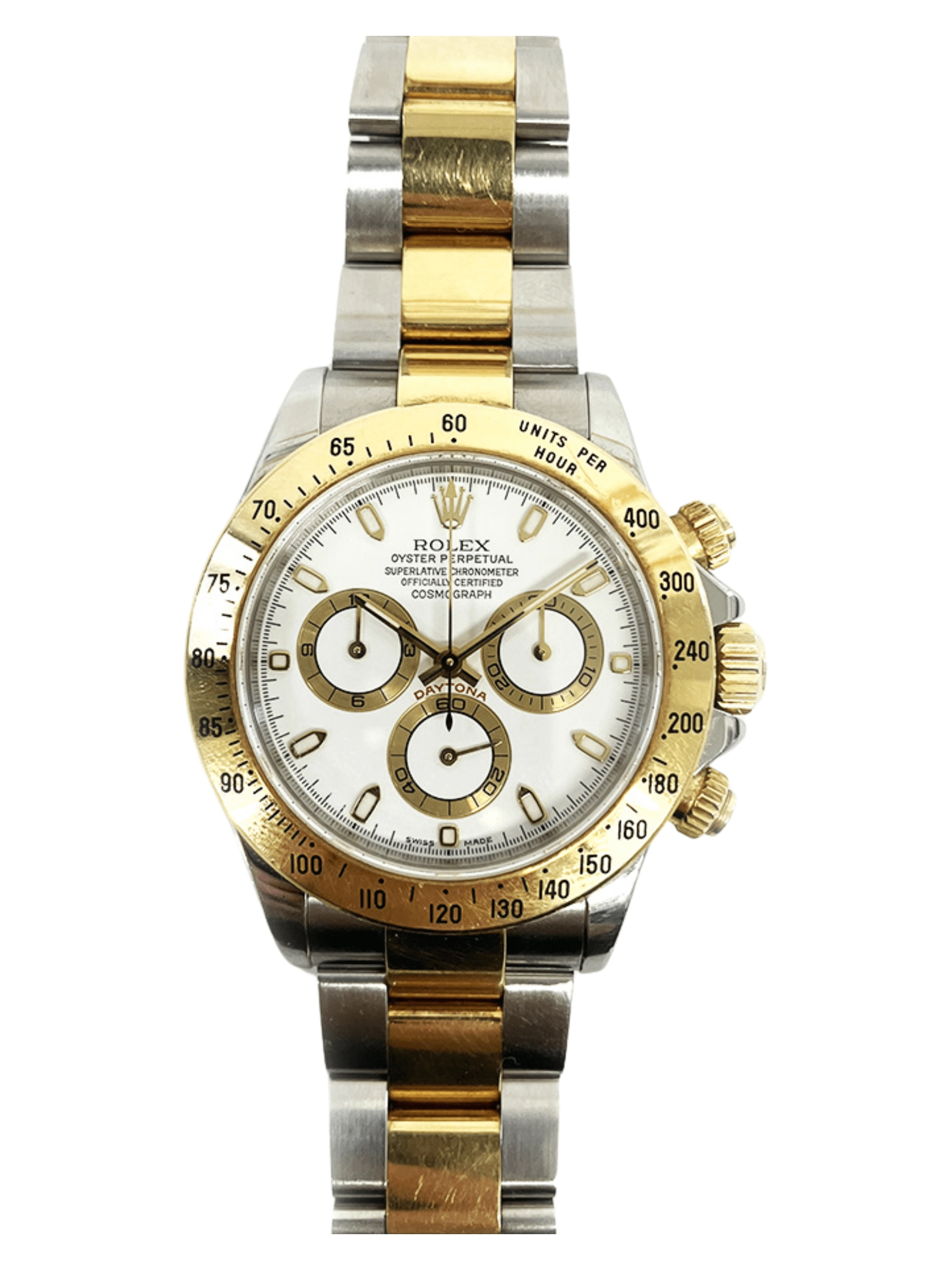 Rolex Daytona Stainless Steel/Gold White Dial 116523 Bracelet