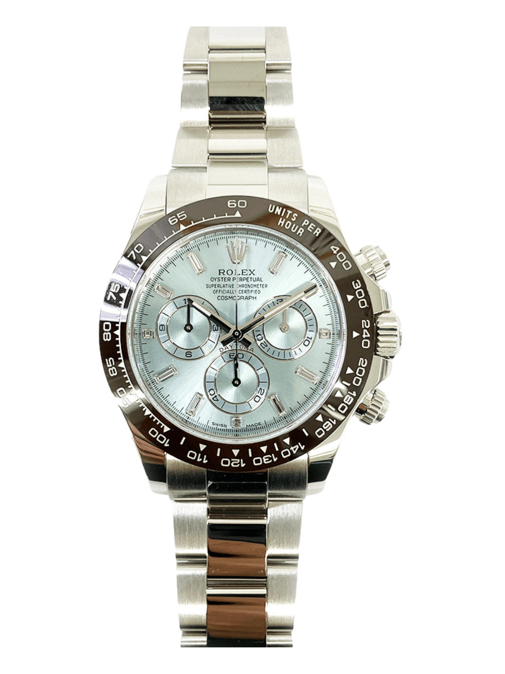 Rolex Daytona Platinum Ice Blue Diamond Dial 116506 Bracelet