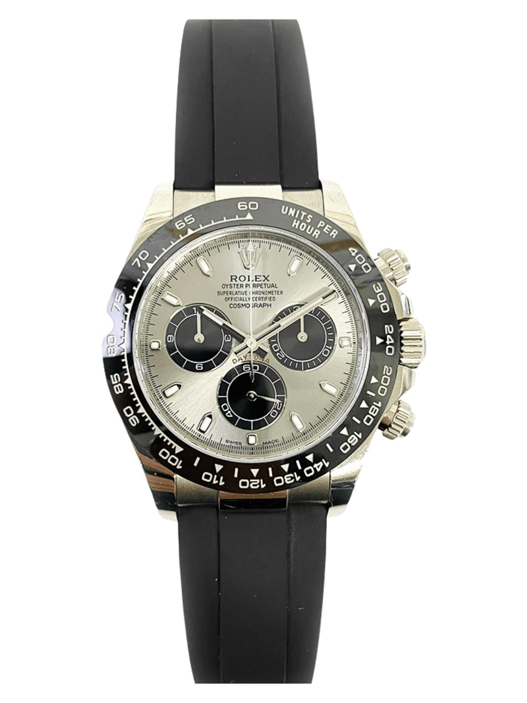 Rolex Daytona Black Rubber Steel Dial 116519LN Bracelet