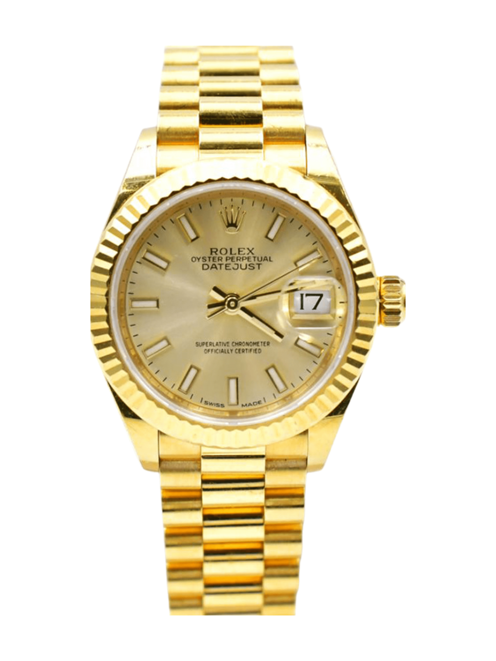 Rolex Lady-Datejust Yellow Gold Champagne Dial 279178 Bracelet