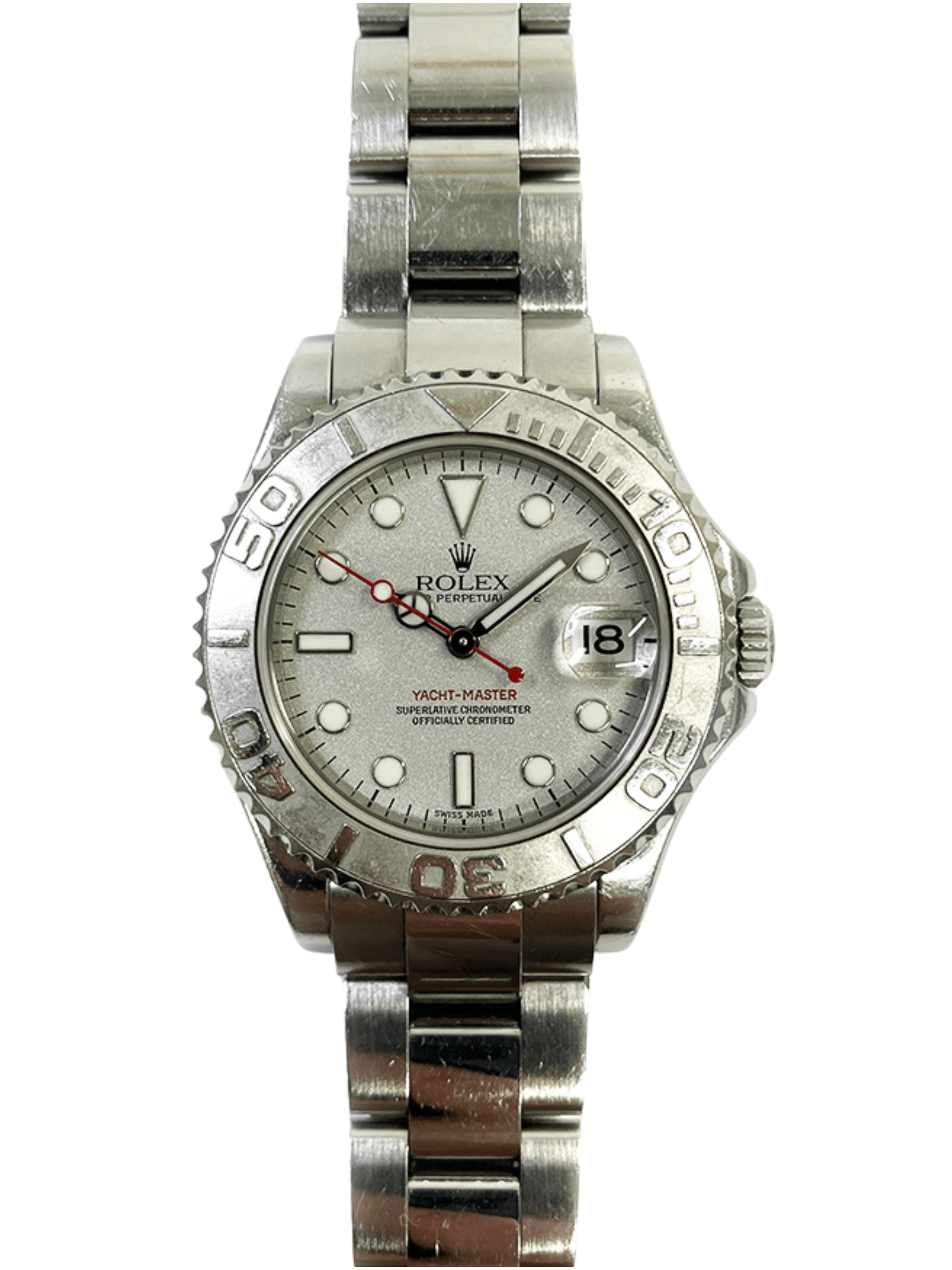 Rolex Yacht-Master Stainless Steel Platinum Dial 168622 Bracelet