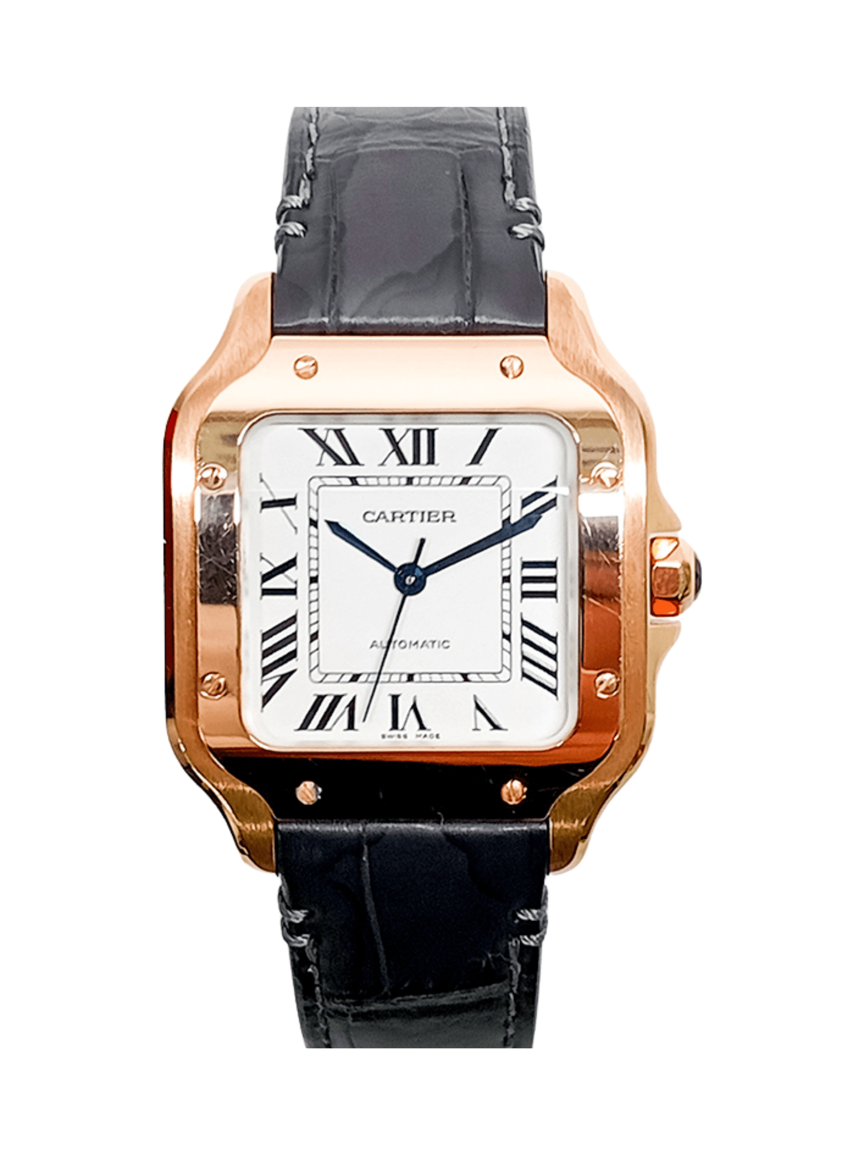 Cartier Santos Rose Gold White Dial WGSA0012 Bracelet