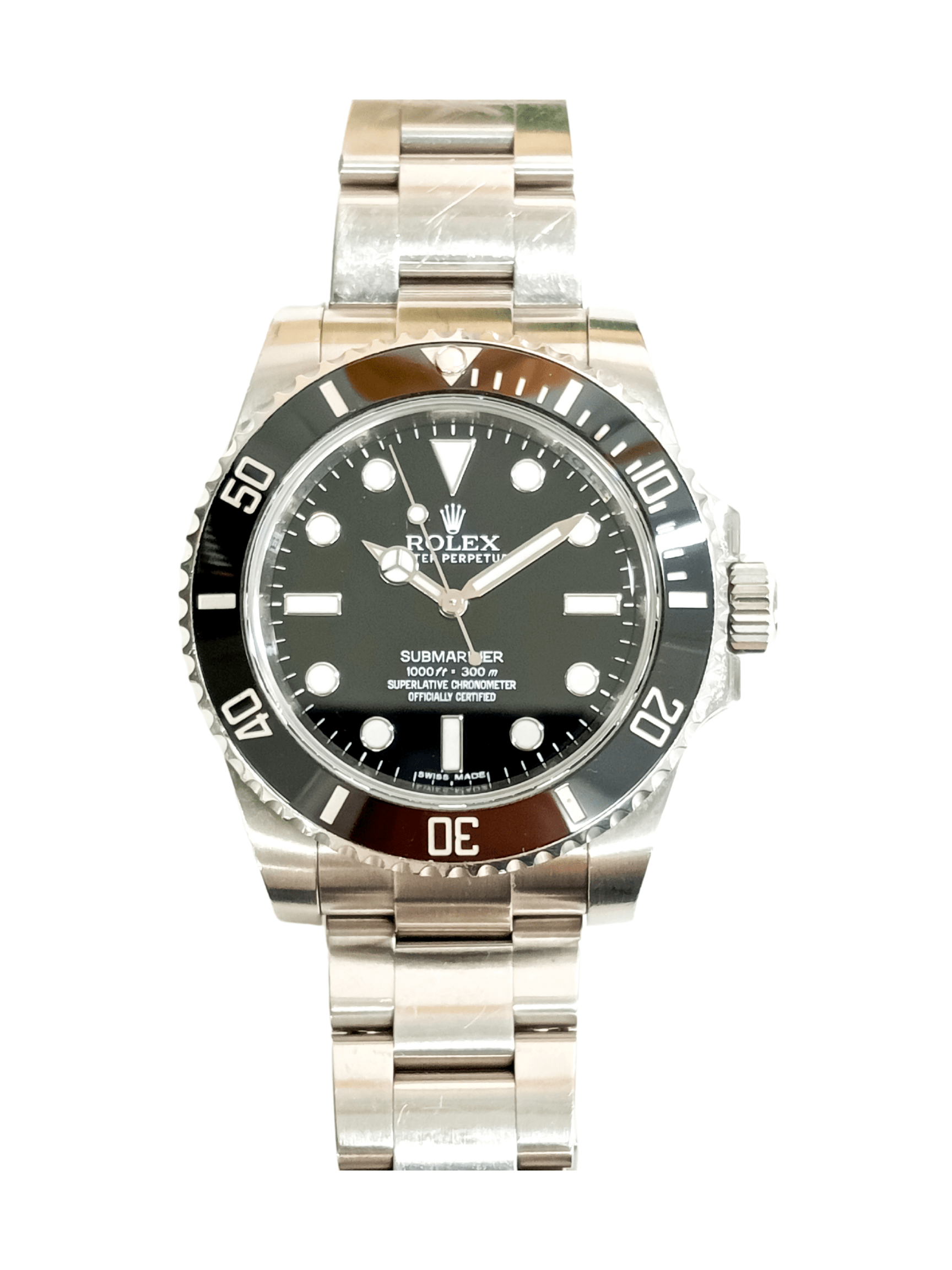 Rolex Submariner (No Date) Stainless Steel Black Dial 114060 Bracelet