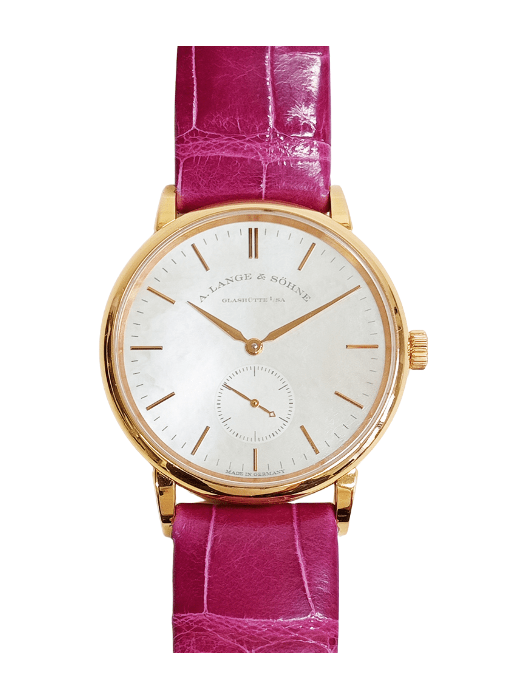 A. Lange & Söhne Saxonia Rose Gold White Dial 219.043 Bracelet